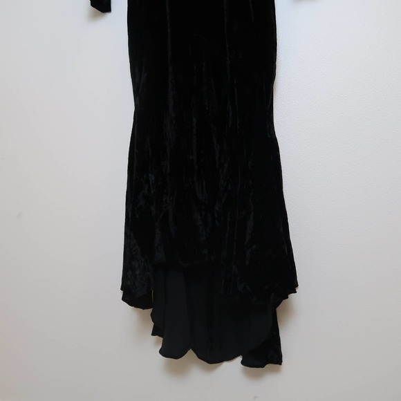 Vintage 90s Nicole Miller black velvet midi dress - Picture 7 of 9